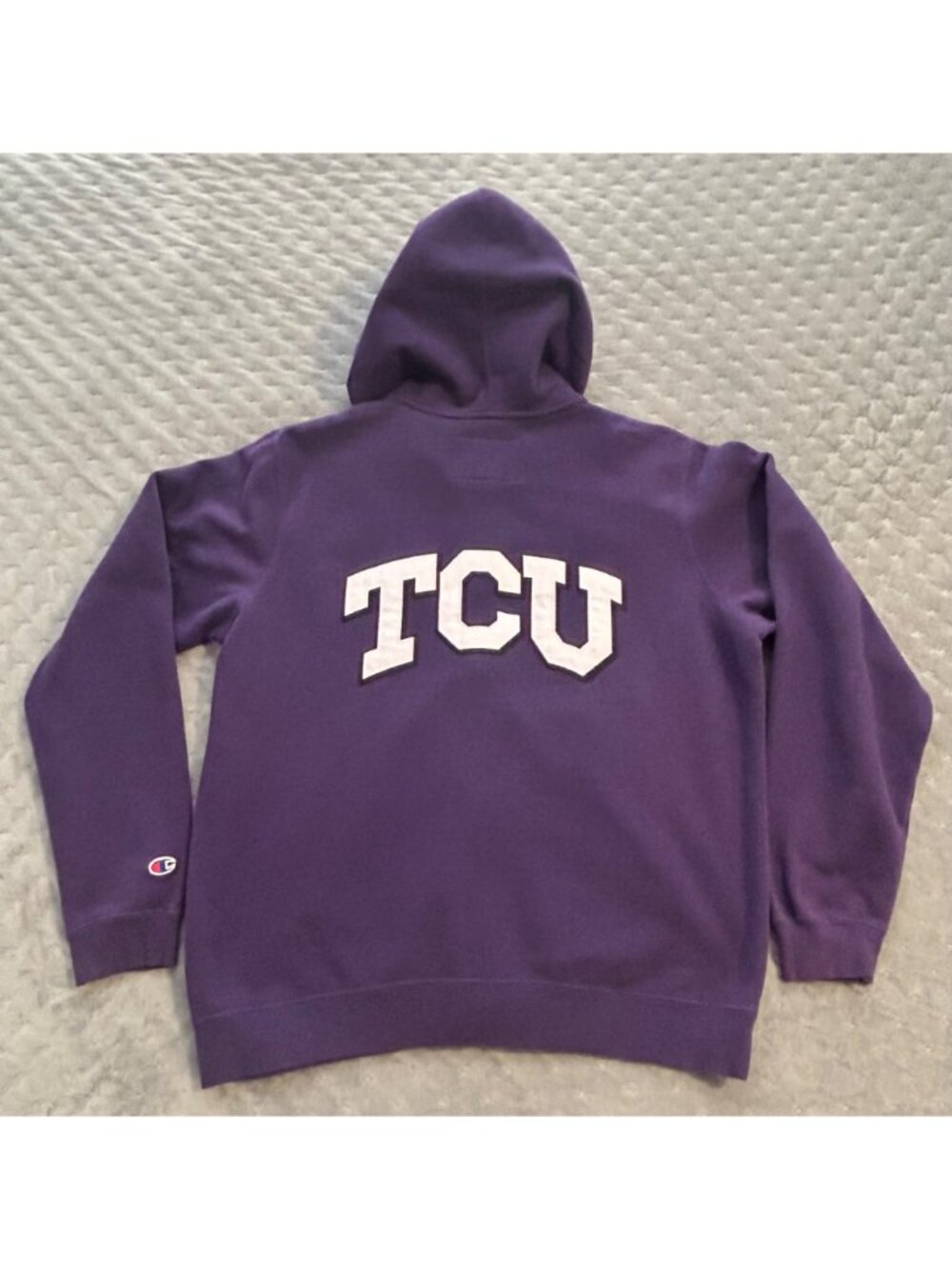 Champion Texas TCU Horned Frogs Purple Full-Zip Hoodie XL College Football Fans - Picture 5 of 8